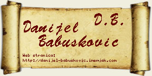Danijel Babušković vizit kartica